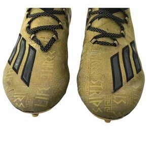 Adidas Adizero Royalty Cleats Men's Size 12 Gold & BlackThree Stripe Life Print